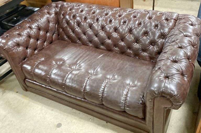 Broyhill Button Tufted Chesterfield Style Sofa, A Few Buttons Are Loose