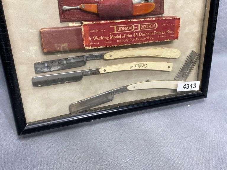 7 Antique Straight Razors W/ Cases Dixon's Auction at Crumpton