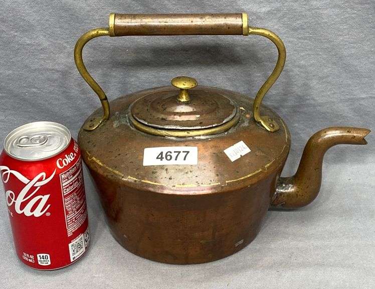 Antique Copper Tea Kettle Dixon's Auction at Crumpton