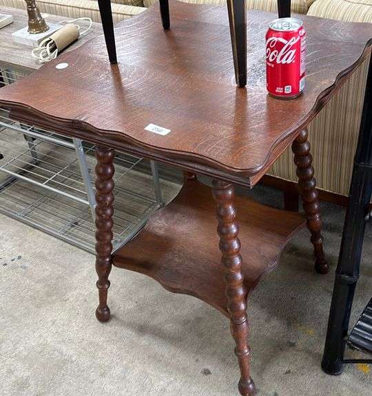 Victorian Oak Plant Stand Dixon's Auction at Crumpton