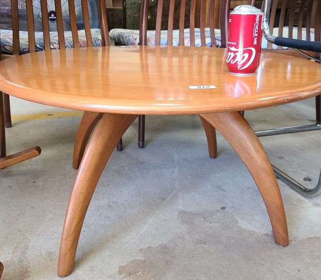 Heywood Wakefield MCM Revolving Coffee Table Dixon's Auction at Crumpton