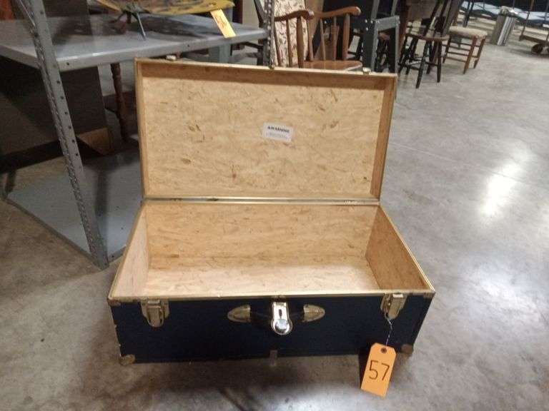 Blue Storage Trunk Diamond G Auctioneers