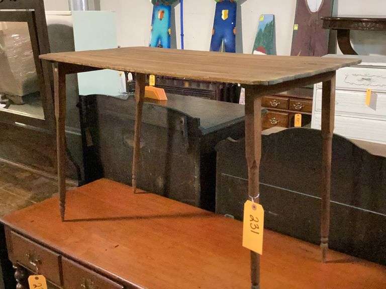 Antique fold up table Diamond G Auctioneers