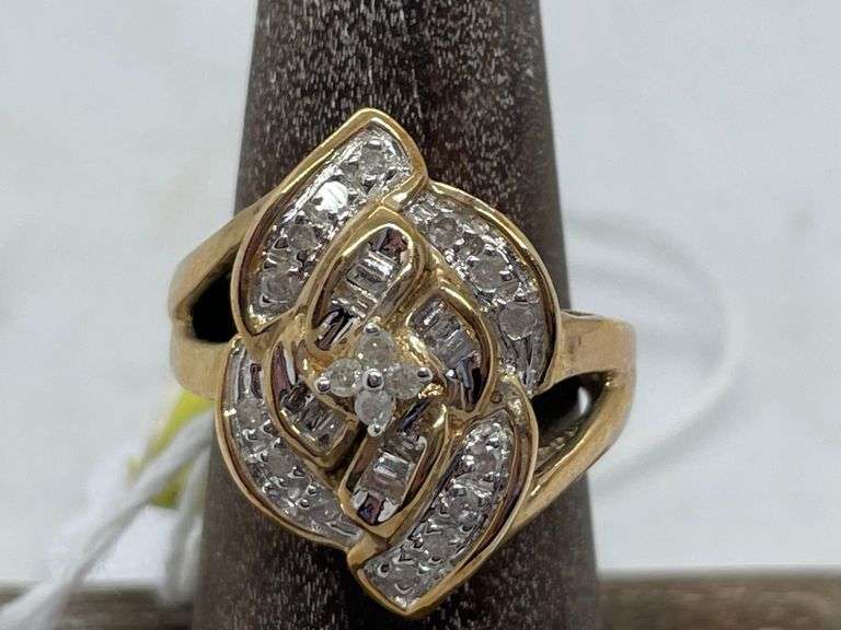 Marked 10k Gold Diamond Ring Delaware Auction Center