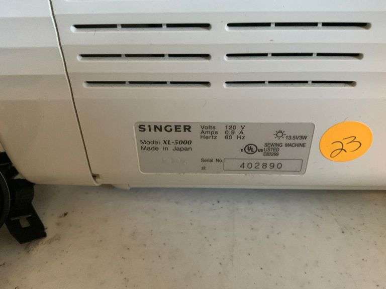 Singer XL5000 Sewing Machine Delaware Auction Center