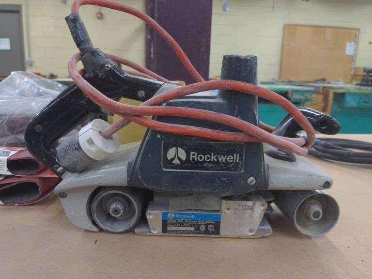 Rockwell 360 Belt Sander & Assorted Sand Paper Delaware Auction Center