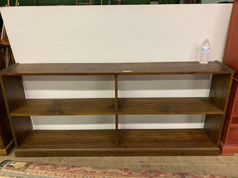 Stained Pine Stand/Shelf Delaware Auction Center
