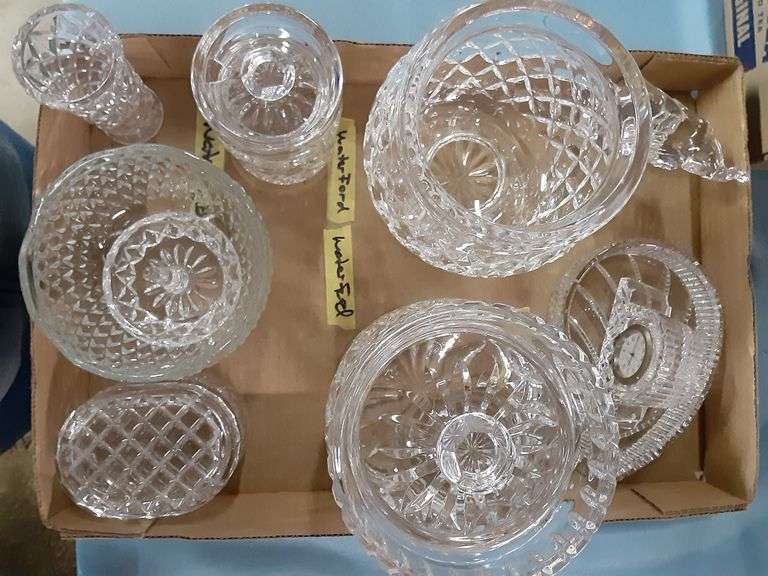 Assorted Waterford Crystal & Cut Glass Pieces Delaware Auction Center