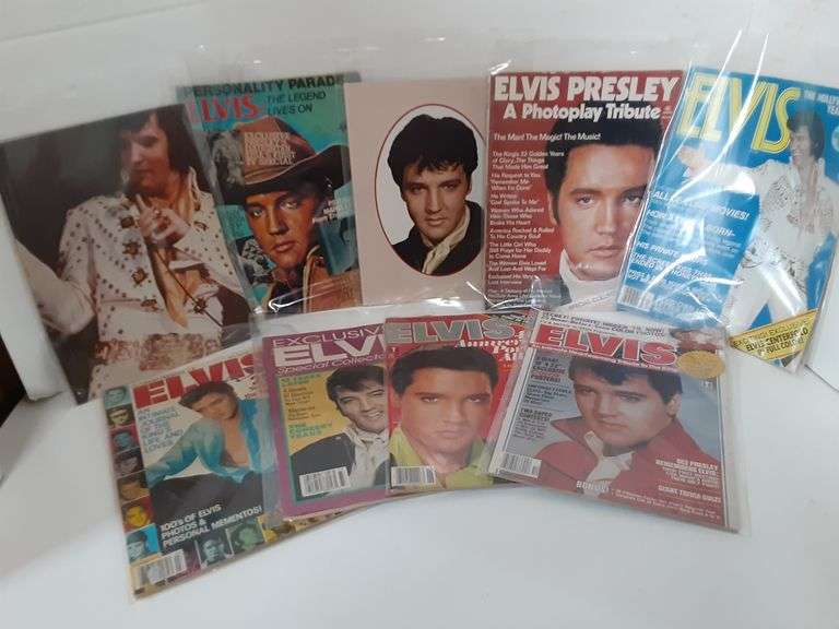 Assortment of Vintage Elvis Magazines Delaware Auction Center