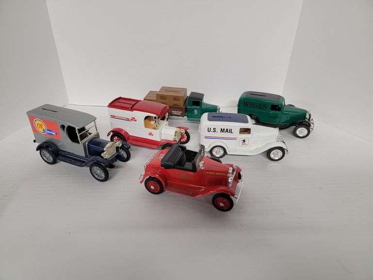 (5) ERTL Die Cast Toy Coin Banks & Die Cast Car Delaware Auction Center