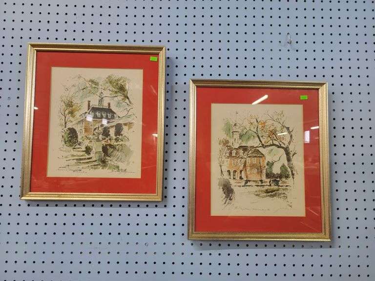 Watercolor Prints of Govenor's Palace Williamsburg, VA & The Capitol