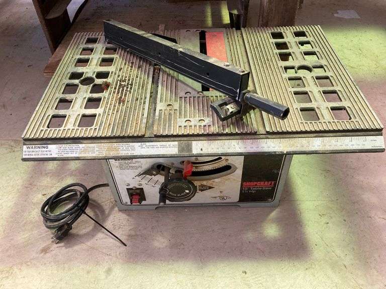 Shopcraft 1 3/4hp 10" Table Saw Delaware Auction Center