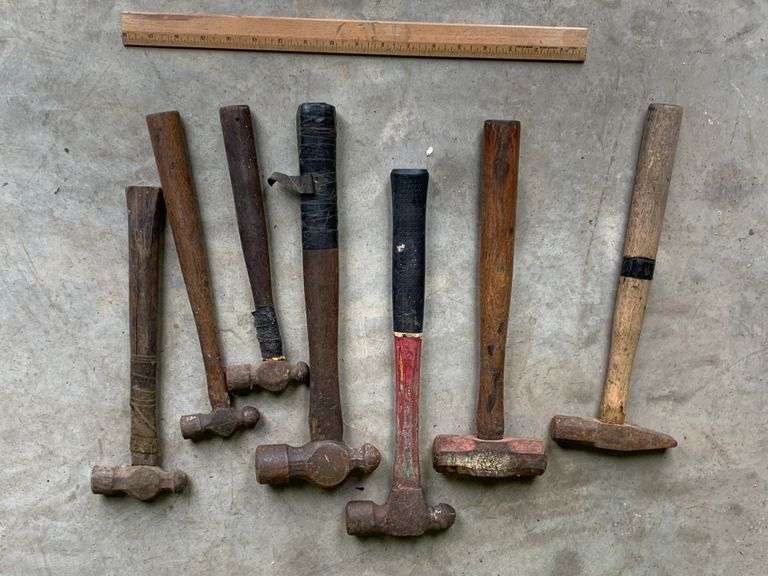 (5) Ball Peen, Small Sledge & Cross Peen Hammers Delaware Auction Center