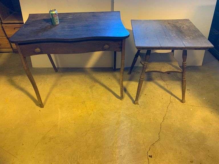 (2) Antique Tables Delaware Auction Center