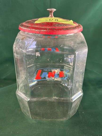 Lance Cracker Jar with Lid - Delaware Auction Center