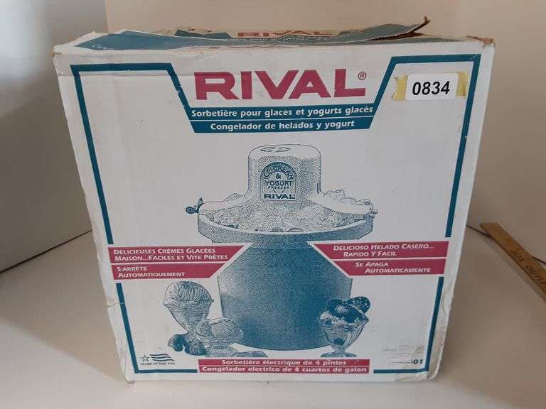 Rival Ice Cream & Yogurt Freezer Delaware Auction Center