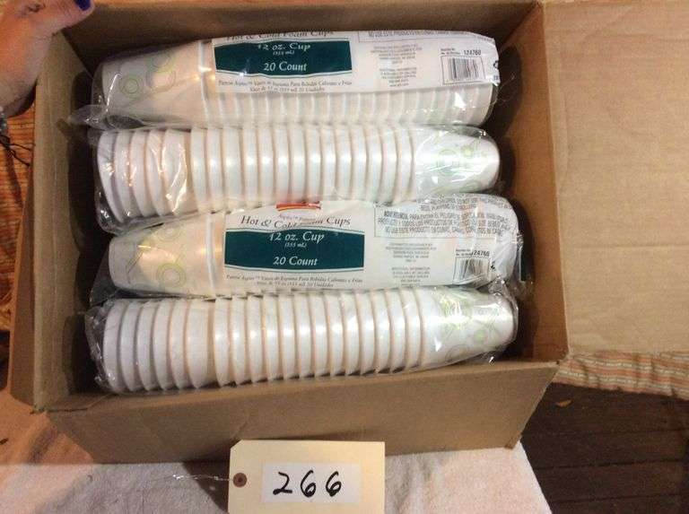 12 Oz. Styrofoam Cups Duck Soup Auctions