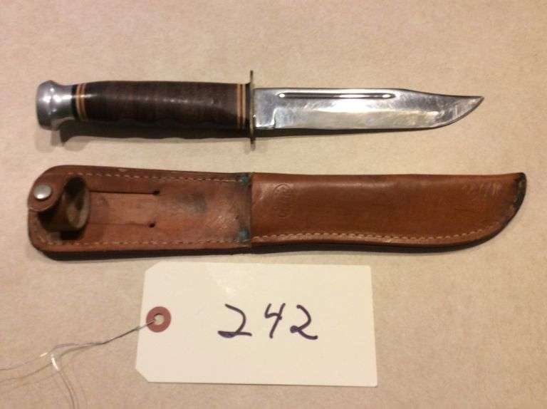 Kabar 1207 Knife with Sheath Duck Soup Auctions