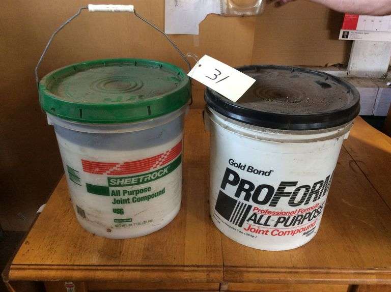 2 Full 5 Gallon Buckets Joint Compound. Never Opened. Duck Soup Auctions
