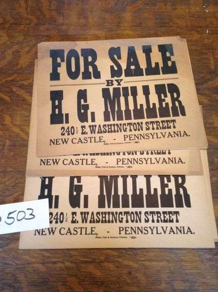 H.G. Miller For Sale Signs