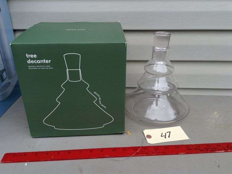 West Elm Tree Decanter Duck Soup Auctions