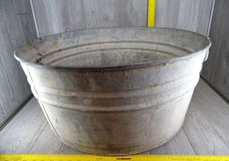 3 Galvanized Wash Tub Dunker Auction