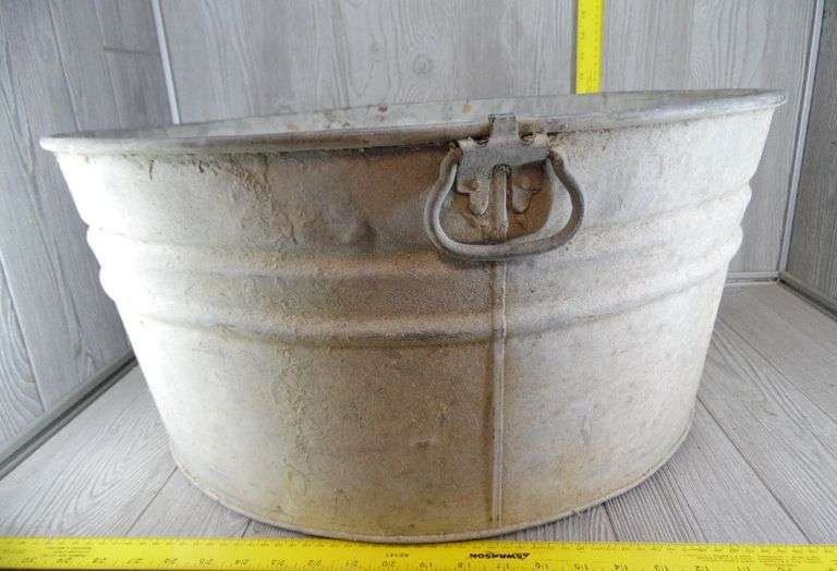3 Galvanized Wash Tub Dunker Auction