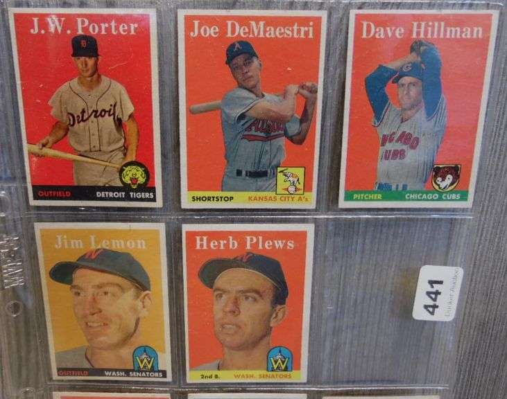 1950's Baseball Cards Dunker Auction