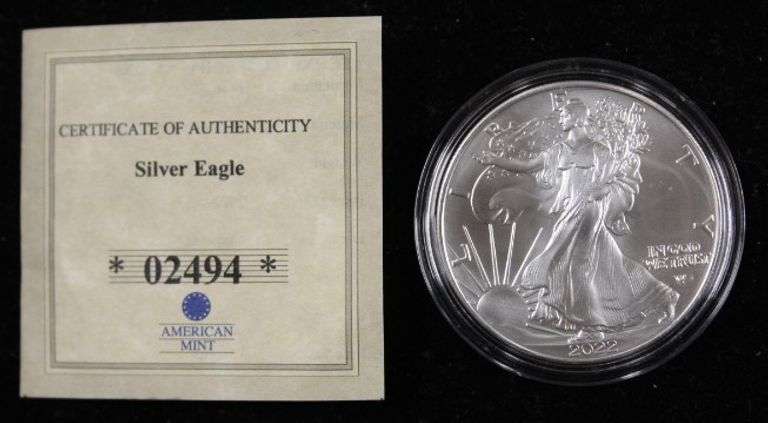 2022 Silver Eagle in Plastic Case