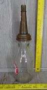 Texaco Motor Oil Glass Oil Bottle