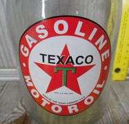 Texaco Motor Oil Glass Oil Bottle