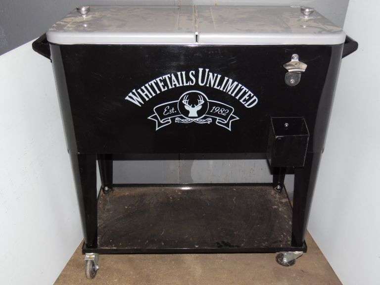 Whitetails Unlimited Cooler on Rollers 36" x 15" x 33 1/2" Dunker Auction