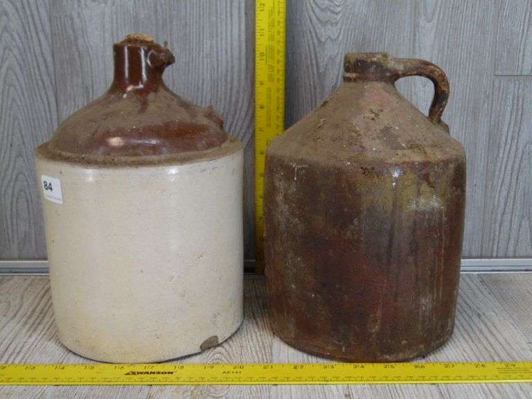 2 Crock Jugs Dunker Auction