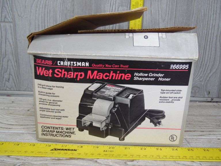 Craftsman Wet Sharp Machine Used Dunker Auction