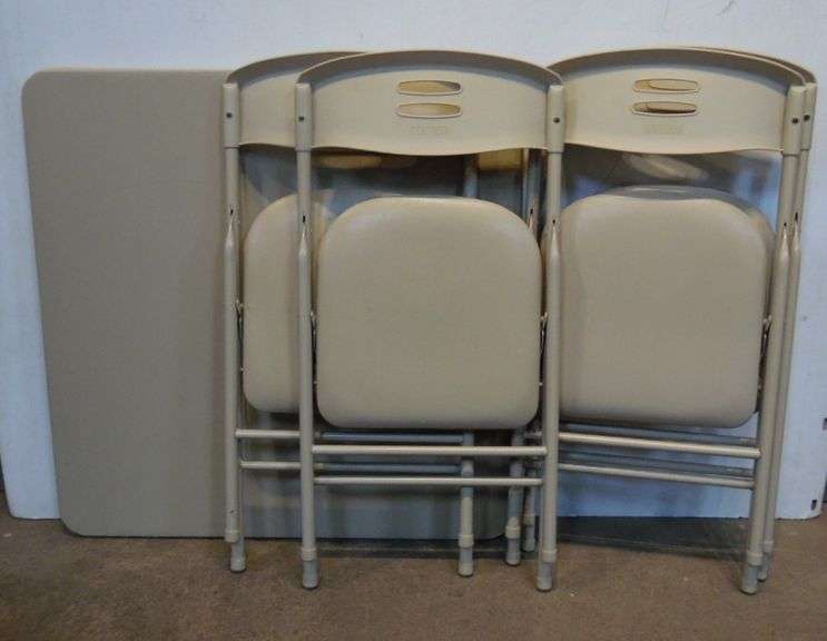 Card Table & 4 Chairs Dunker Auction