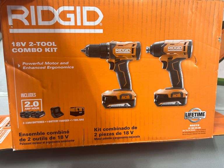 RIDGID 18V 2 TOOL COMBO KIT Earl's Auction Company