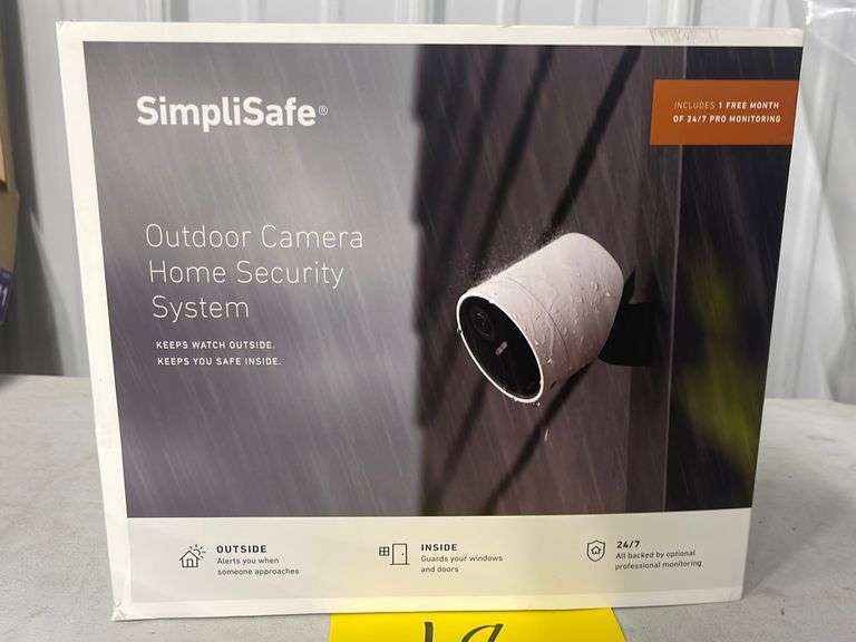 SIMPLISAFE OUTDOOR CAMERA HOME SECURITY SYSTEM IN BOX Earl's Auction