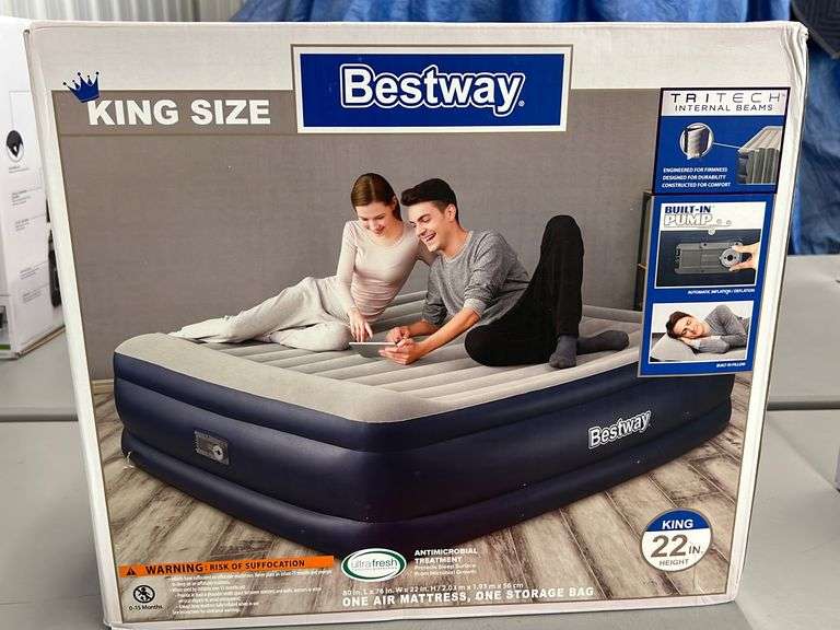 BESTWAY KING SIZE AIR MATTRESS IN BOX Earl's Auction Company