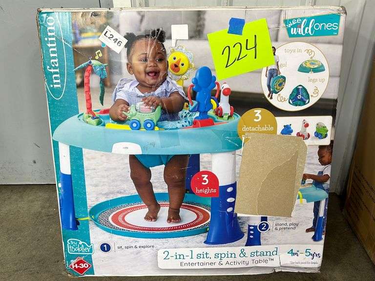INFANTINO 2IN1 SIT, SPIN & STAND IN BOX Earl