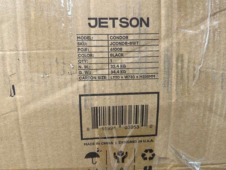 JETSON CONDOR ELECTRIC GO KART RIDE ON IN BOX - Earl's Auction Company
