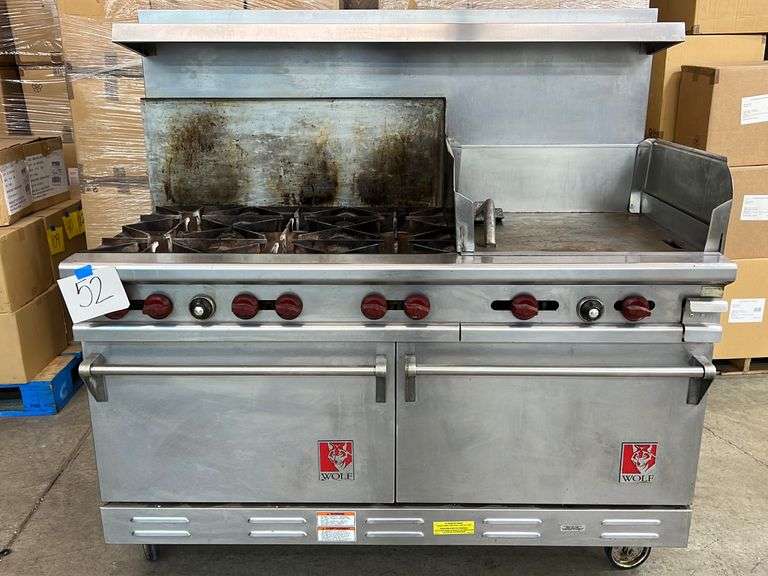 WOLF COMMERCIAL GAS 8 BURNER STOVE Earl's Auction Company