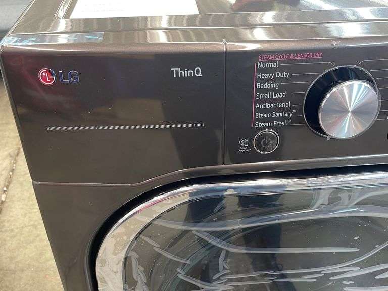 NEW LG THINQ GAS DRYER MODEL DLGX4501B Earl's Auction Company