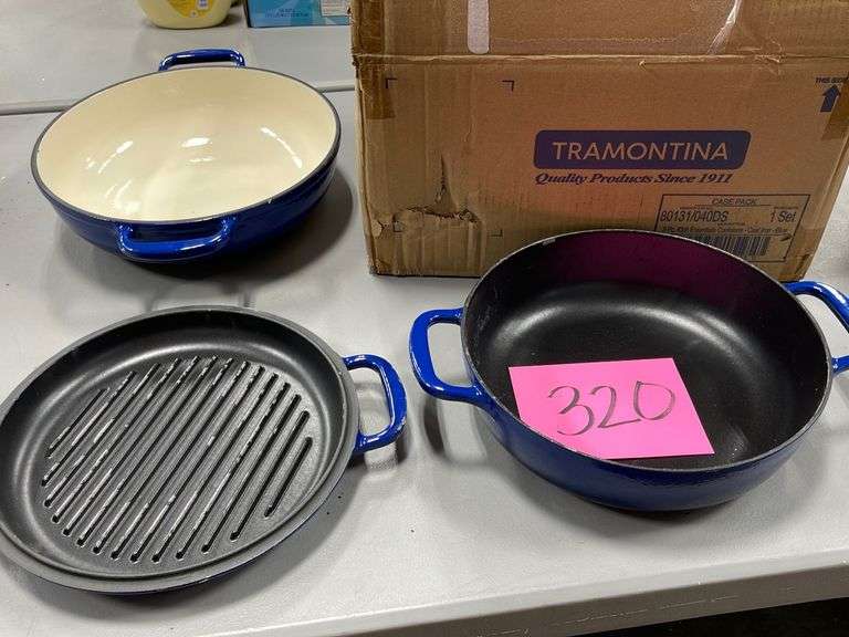 AS IS TRAMONTINA CAST IRON COOKWARE Earl's Auction Company
