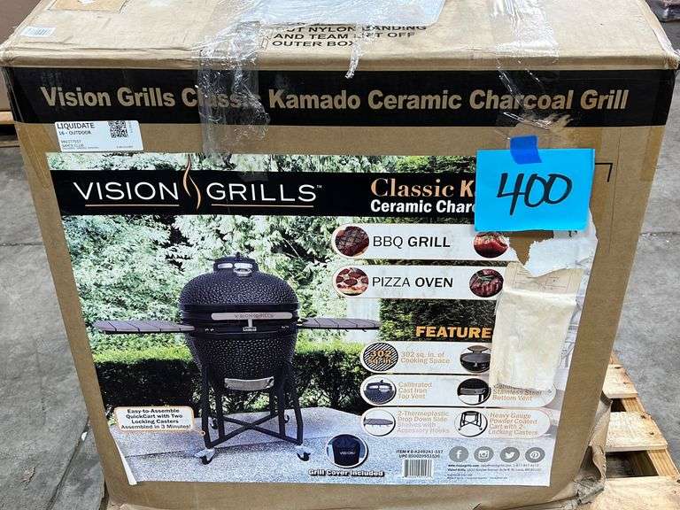 VISION GRILLS CLASSIC KAMADO CERAMIC CHARCOAL GRILL IN BOX Earl's