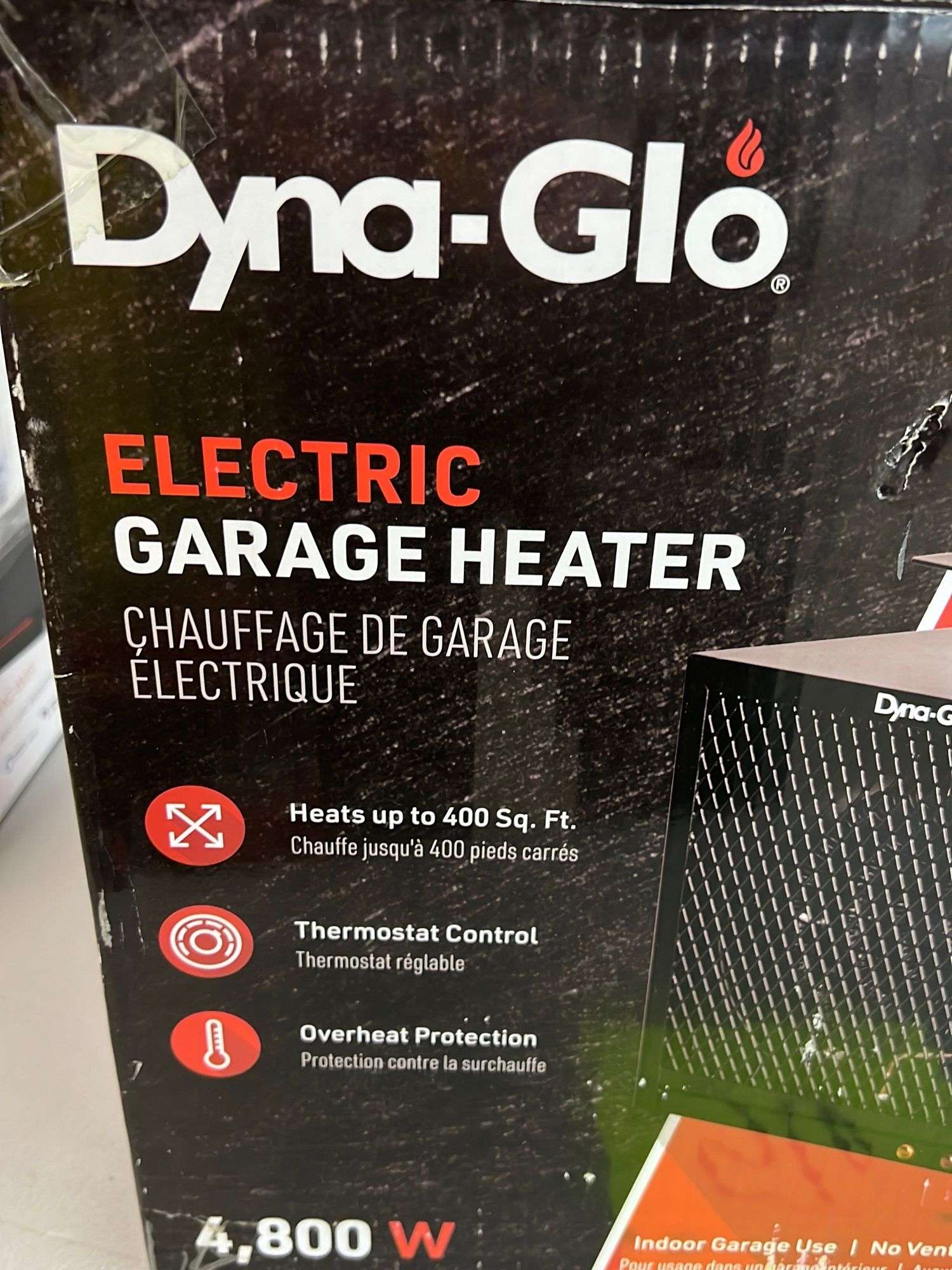 DYNA GLO ELECTRIC GARAGE HEATER IN BOX - Earl's Auction Company