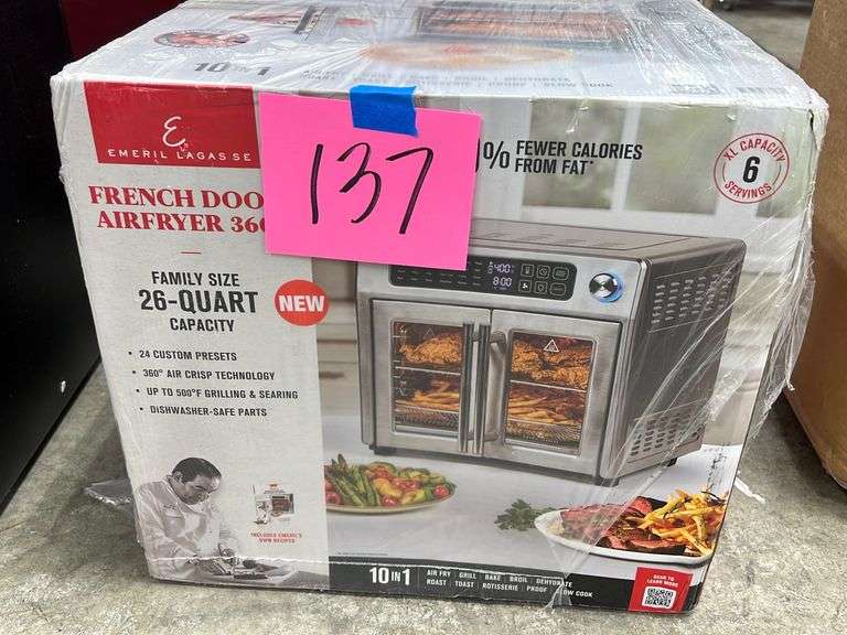 EMERIL LAGASSE FRENCH DOOR AIR FRYER 360 IN BOX Earl