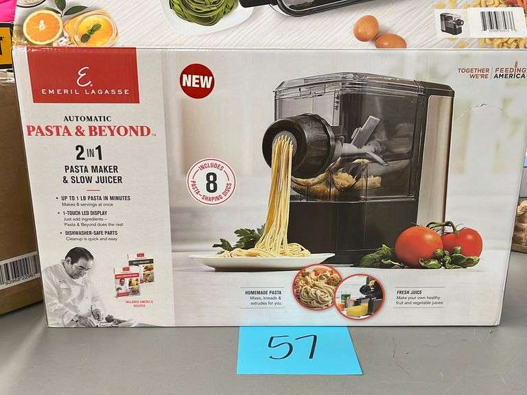 EMERIL LAGASSE 2 IN 1 PASTA MAKER & JUICER IN BOX Earl's Auction Company