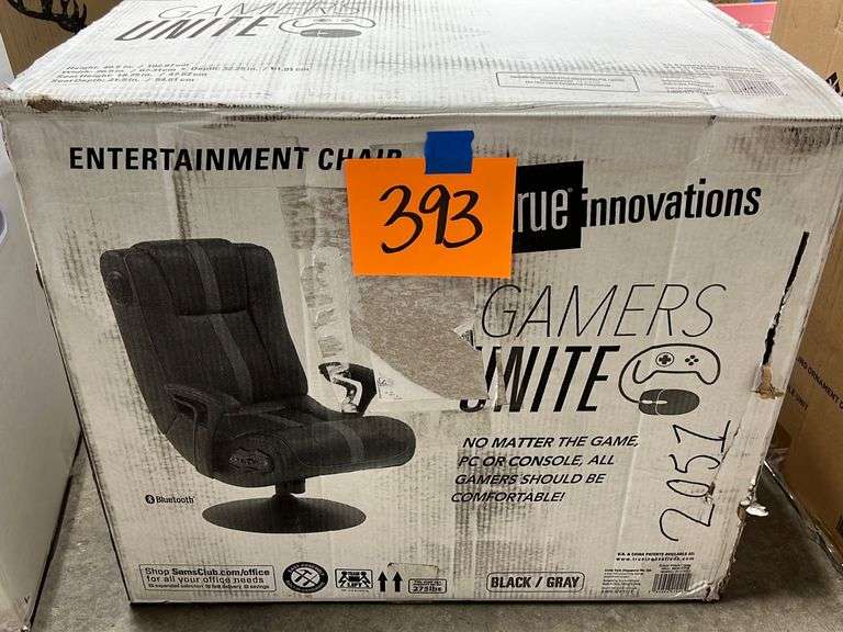 TRUE INNOVATIONS GAMERS UNITE ENTERTAINMENT CHAIR IN BOX Earl's