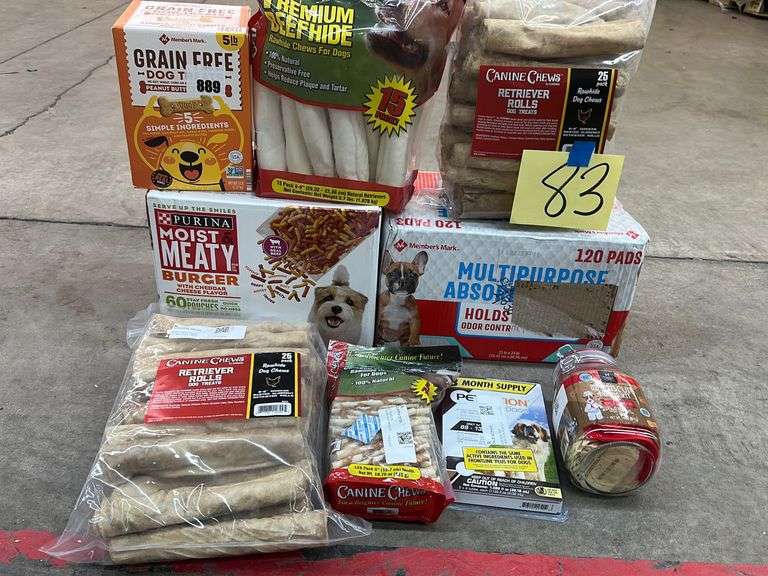 9PC ASSORTED DOG LOT TREATS, PAD, PET ACTION Earl's Auction Company