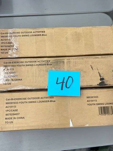 (3) YOUTH SWING LOUNGER CHAIRS IN BOXES - Earl's Auction Company
